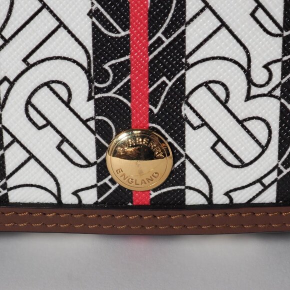 Burberry TB Monogram Stripe Canvas Leather Crossbody Bag - Picture 13 of 14